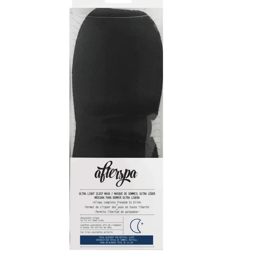 Afterspa Ultra Light Sleep Mask, Allows complete freedom to blink, adj. straps